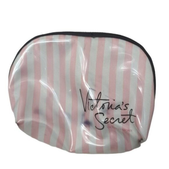 Victoria's Secret Striped Full Zip Cosmetic Bag - Picture 1 of 7